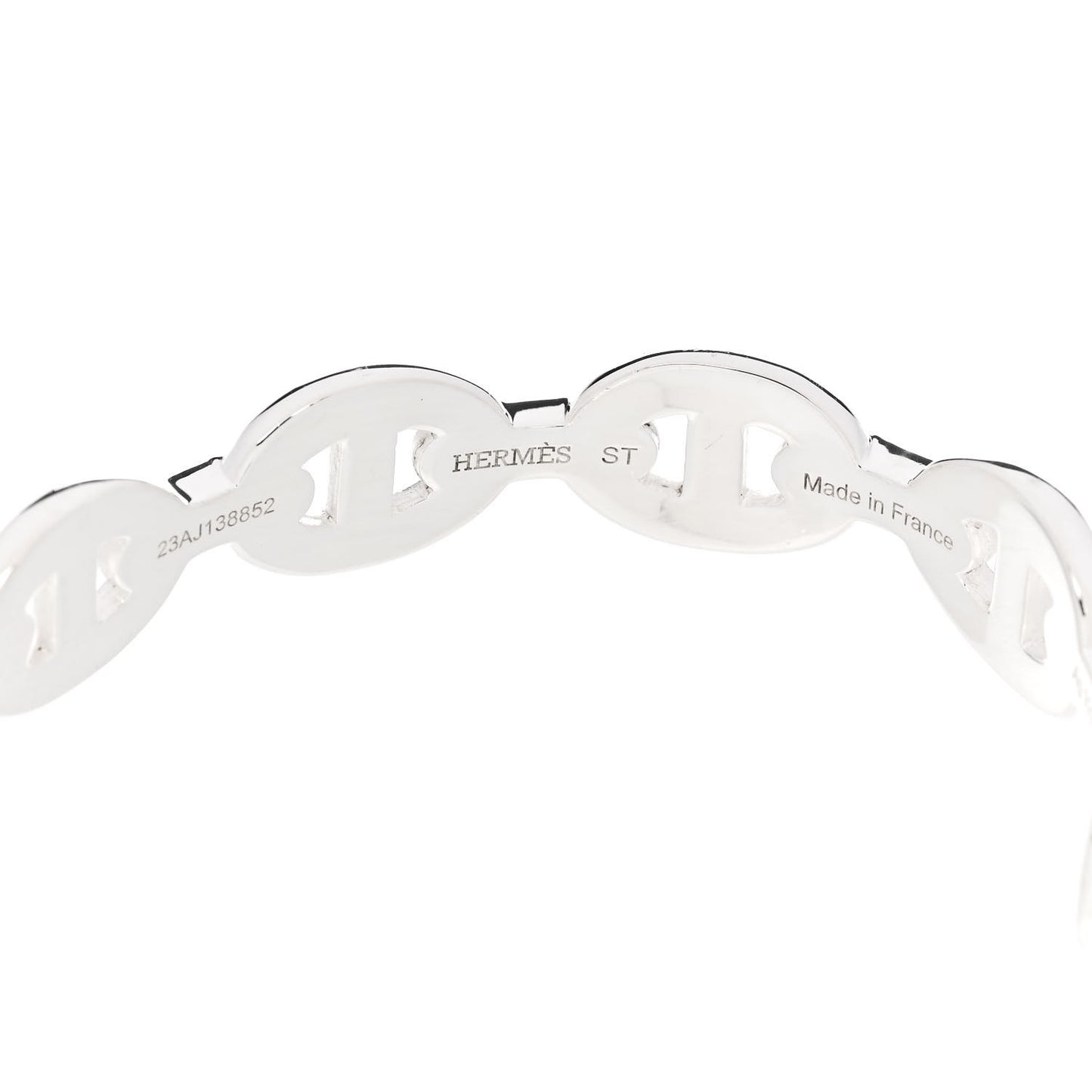 Sterling Silver MM Chaine d'Ancre Enchainee Cuff Bracelet ST