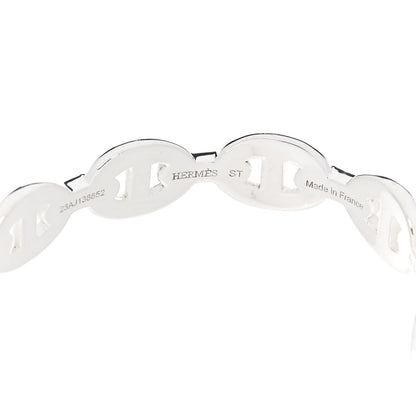 Hermes Sterling Silver MM Chaine d'Ancre Enchainee Cuff Bracelet ST 3 of 5