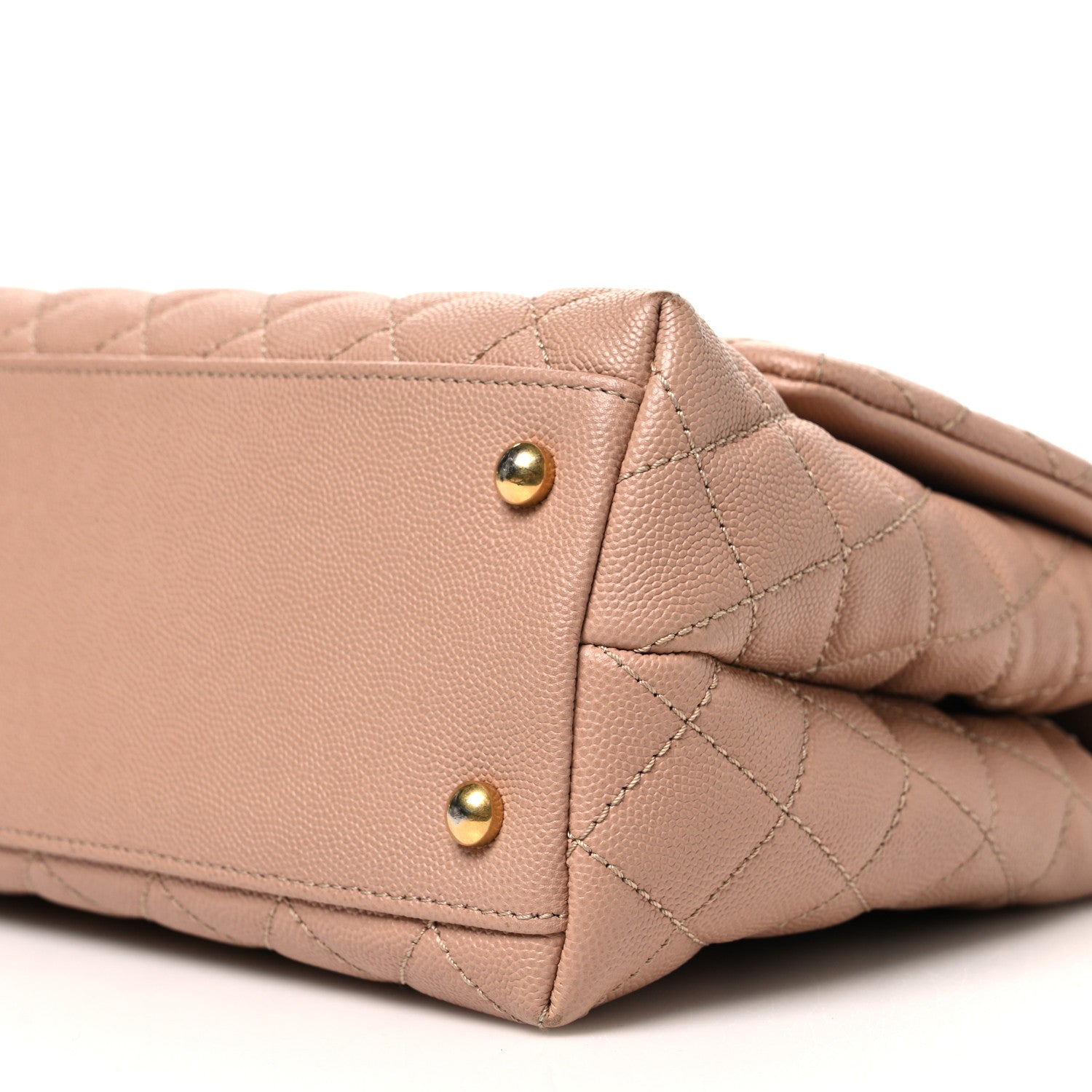 Chanel Caviar Lizard Embossed Quilted Small Coco Handle Flap Beige 10 of 10