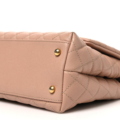 Chanel Caviar Lizard Embossed Quilted Small Coco Handle Flap Beige 10 of 10