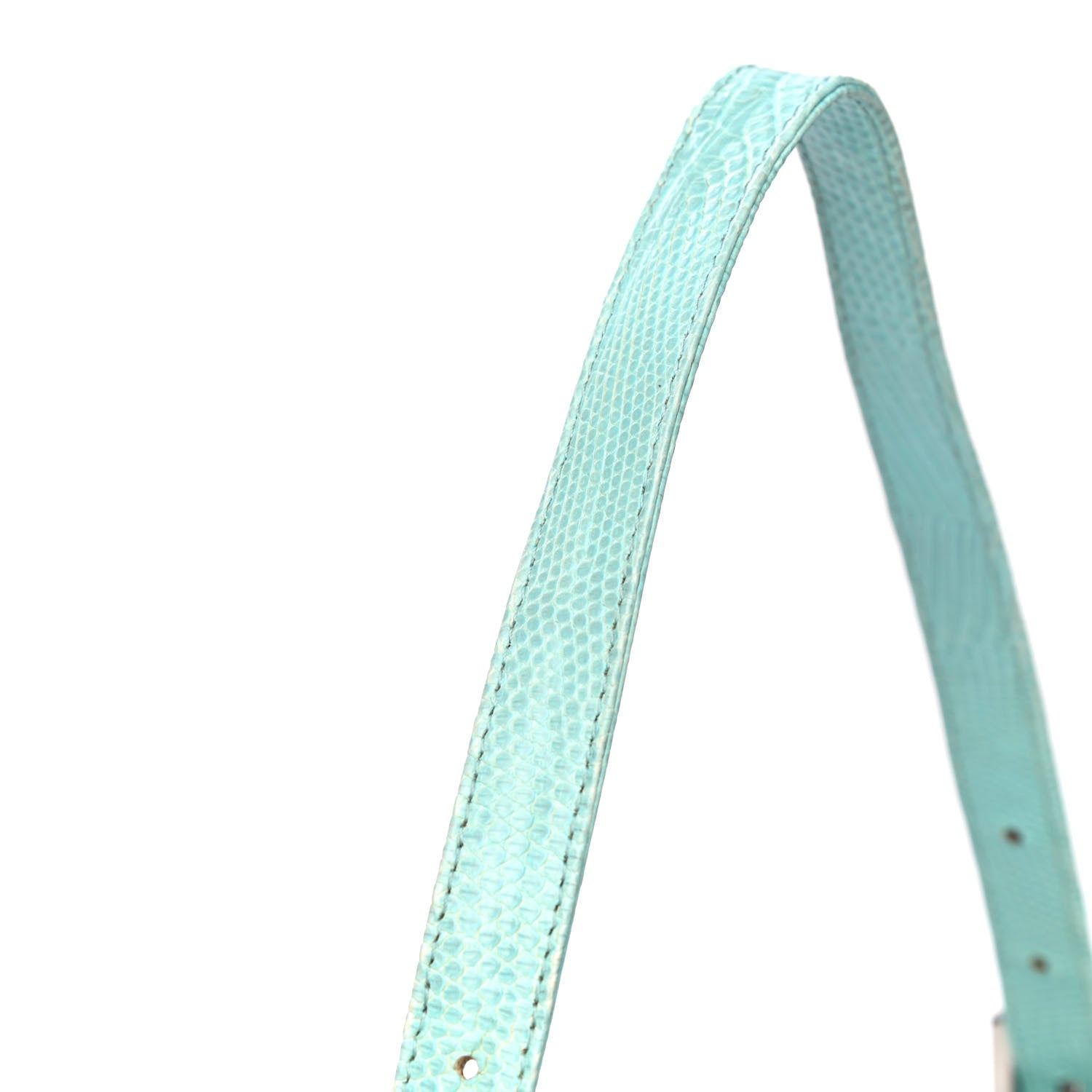Fendi Lizard Small Baguette Verde Celeste 13 of 14