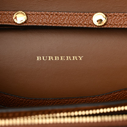 Burberry Calfskin Haymarket Check Hayes Crossbody Bright Toffee 6 of 9