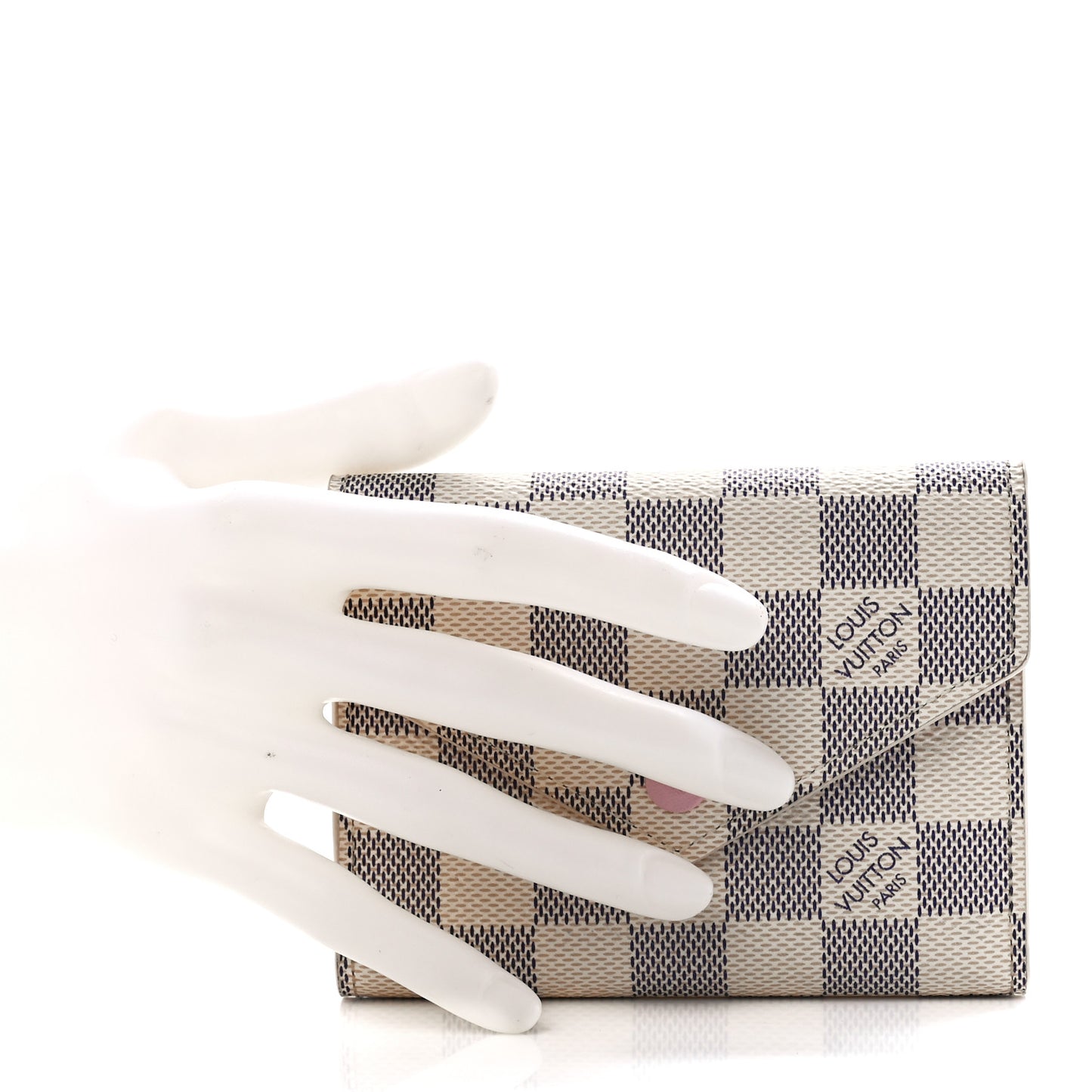 Damier Azur Victorine Wallet Rose Ballerine