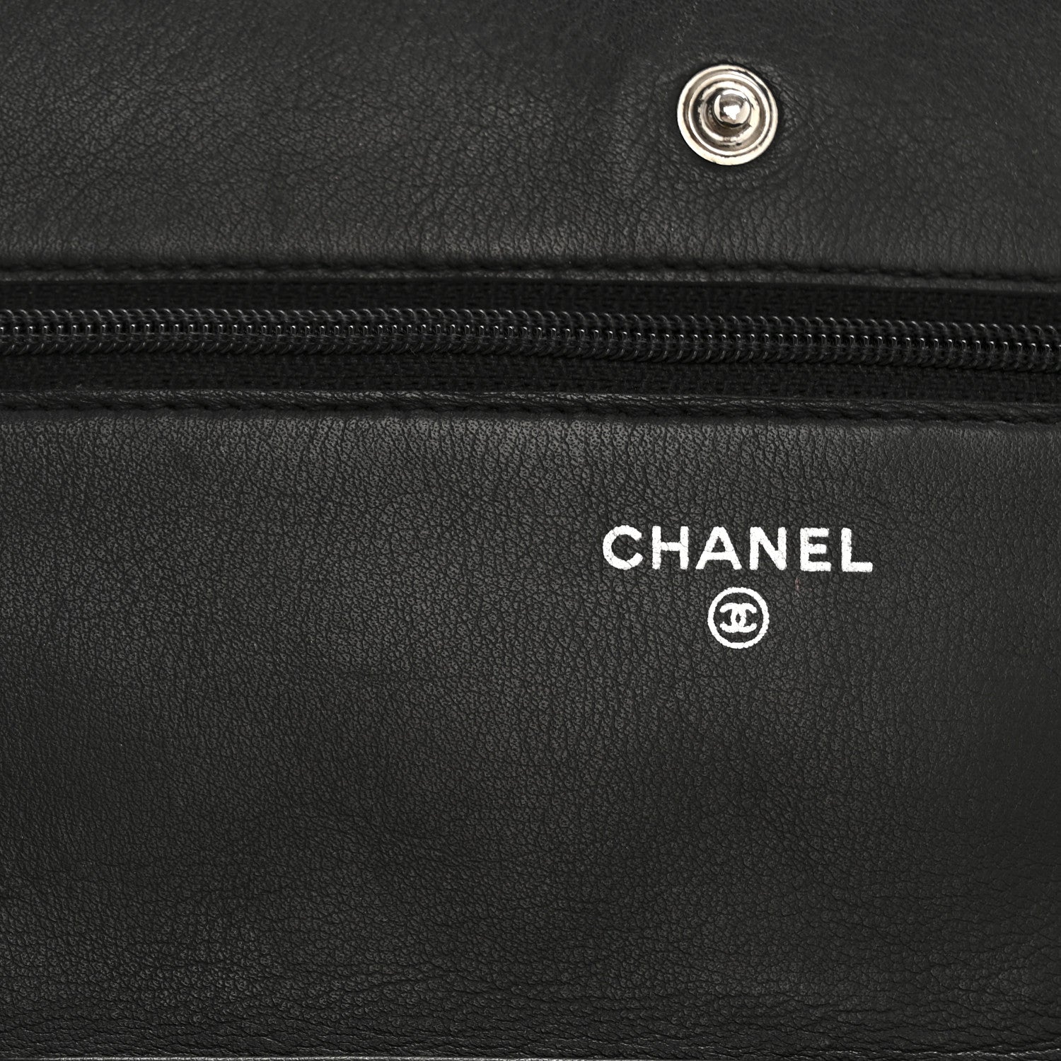 Chanel Patent Quilted Wallet On Chain WOC Black 6 of 13
