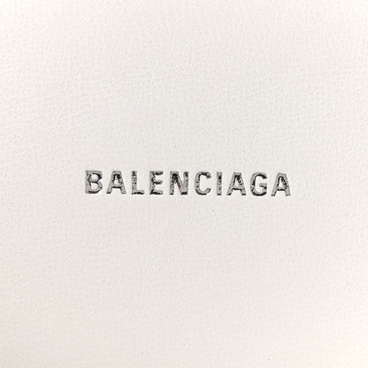 Balenciaga Smooth Calfskin Crystal Diagonal Allover Logo Hourglass Top Handle Bag XS Optic White 6 of 11