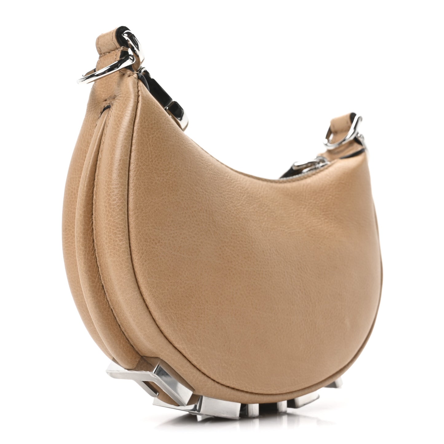 Vitello Grace Nano Fendigraphy Hobo Charm Miele Scuro
