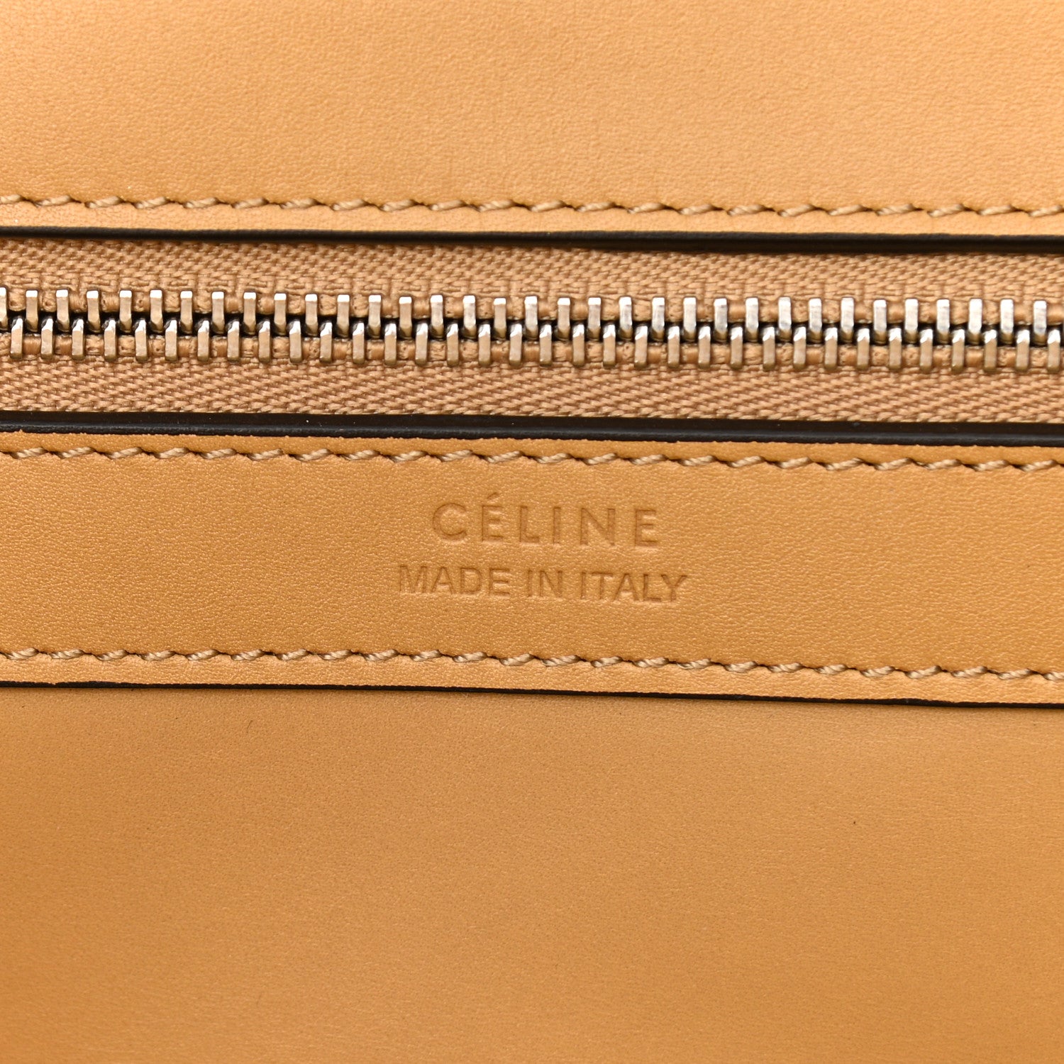 Celine Satinated Natural Calfskin Large Studs Vertical Cabas Sand 6 of 10