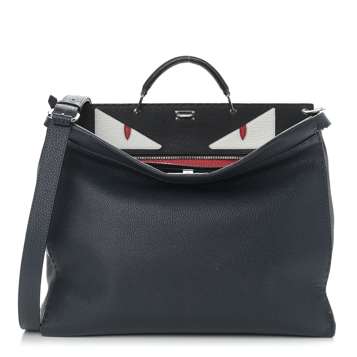 Cuoio Romano Selleria Monster Eyes Large Mens Peekaboo Iconic Essential Satchel Blue