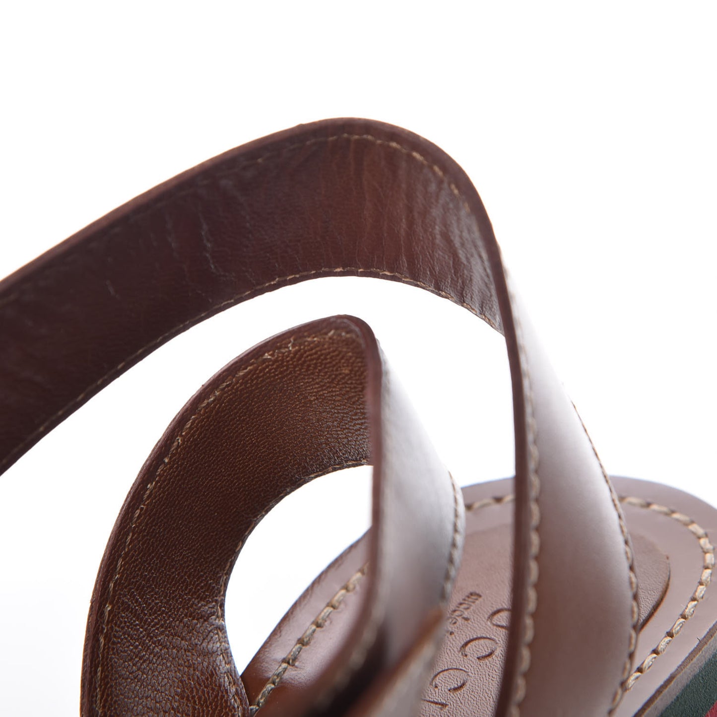 Calfskin Rubber Web Lifford Sandals 7 Cuir