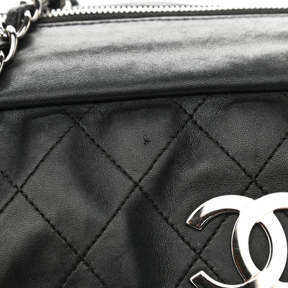 Chanel Lambskin Quilted Small Camera Case Black 10 of 10