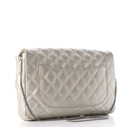 Chanel Metallic Calfskin Quilted 2.55 Reissue Clutch Silver 2 of 9