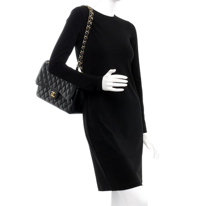 Chanel Caviar Quilted Jumbo Double Flap Black 3 of 10
