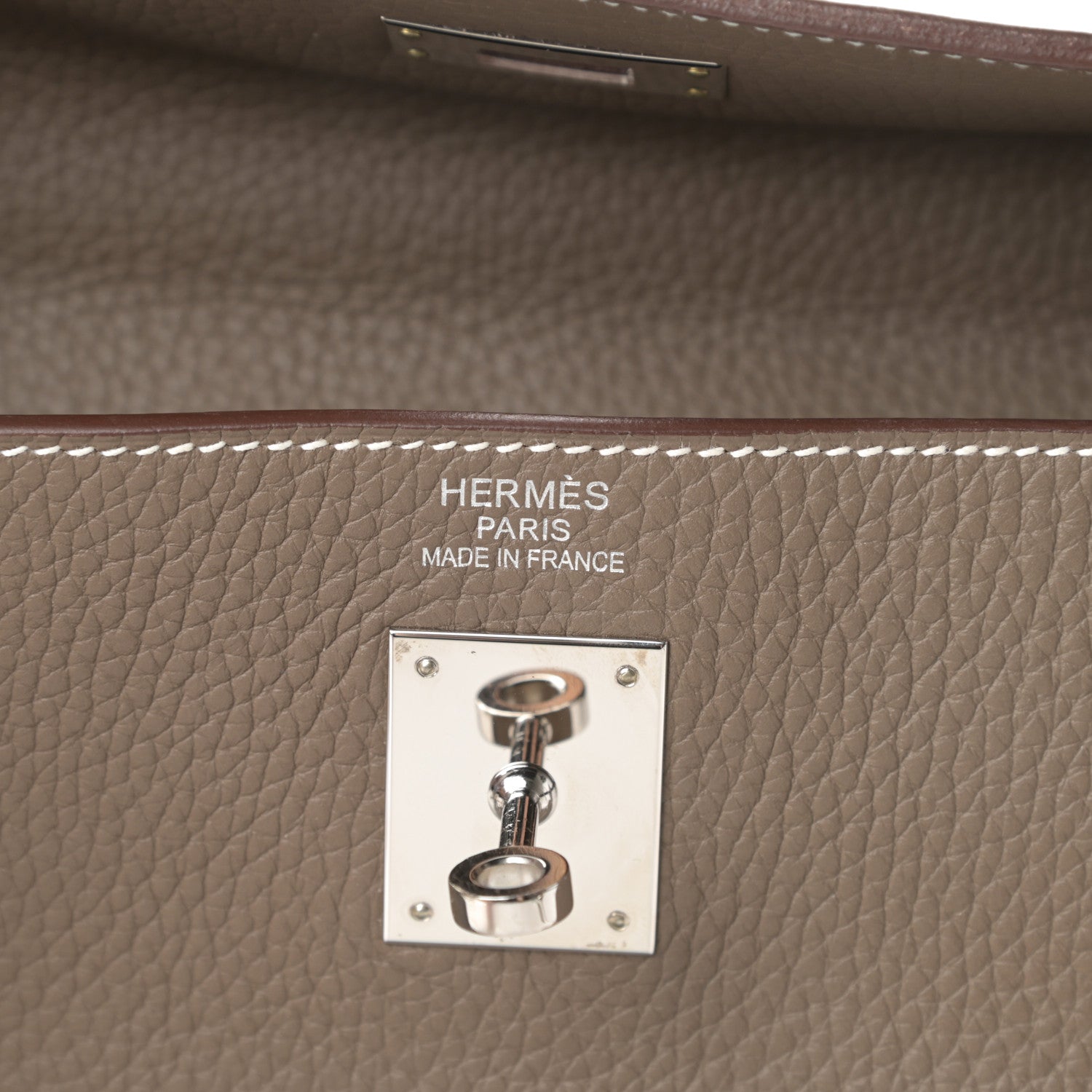 Hermes Taurillon Clemence Kelly Retourne 35 Etoupe 6 of 14