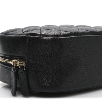 Chanel Caviar Quilted Medium Curvy Pouch Cosmetic Case Black 9 of 11