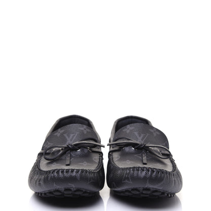 Louis Vuitton Monogram Eclipse Mens Arizona Car Shoe Moccasin Loafers 9 2 of 10