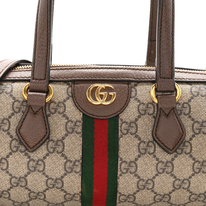 Gucci GG Supreme Monogram Web Small Ophidia Boston Bag Beige New Acero 8 of 10