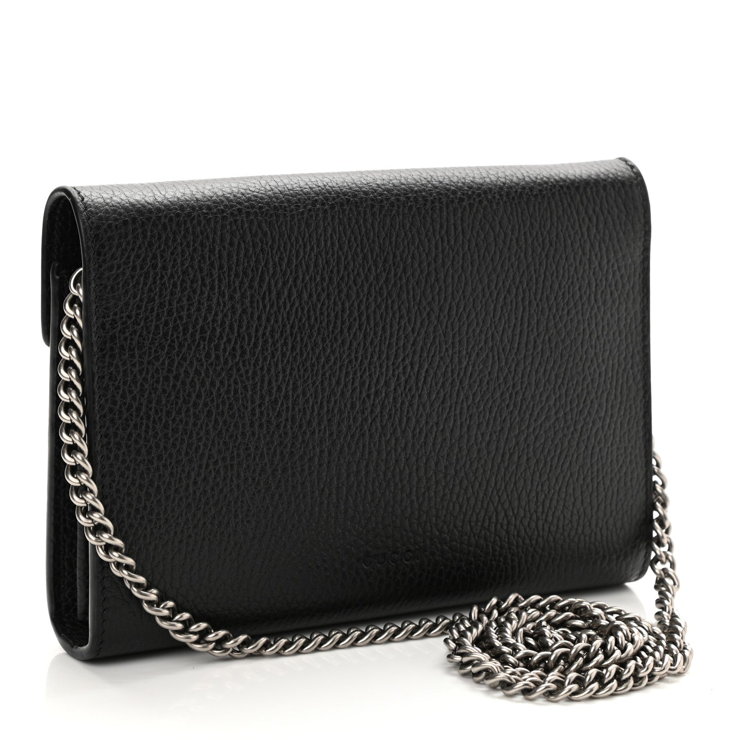Gucci Calfskin Mini Dionysus Chain Wallet Black 2 of 7