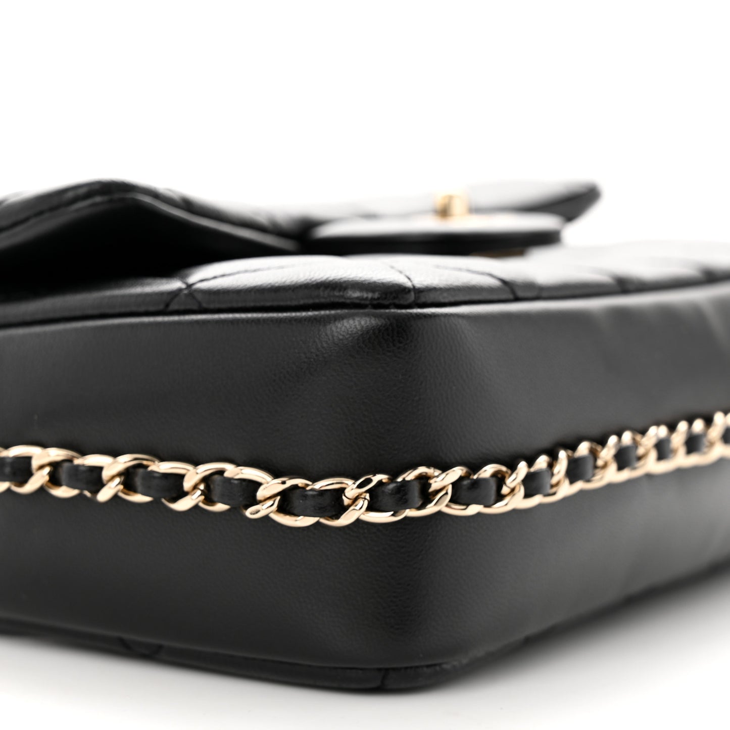 Lambskin Quilted Small My Precious Flap Black