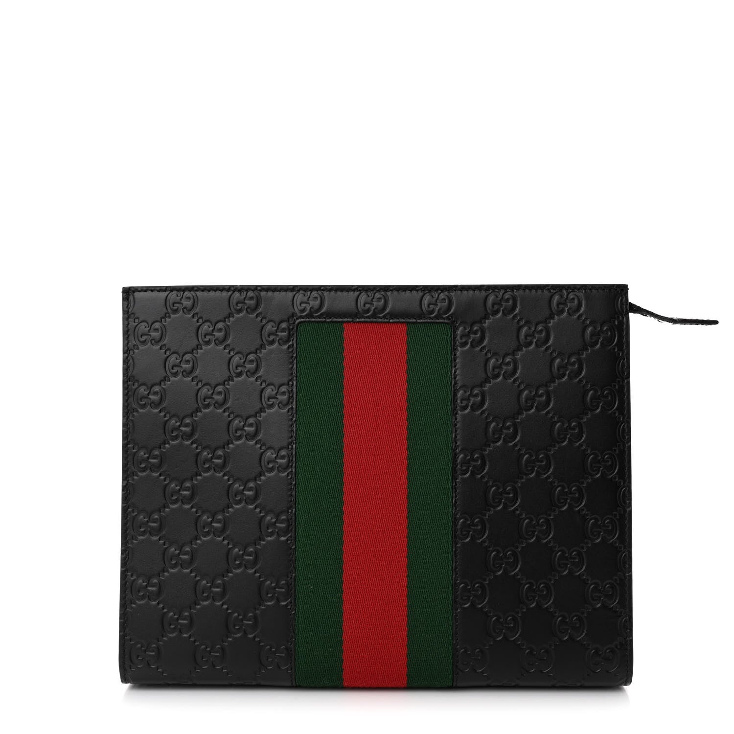 Gucci Guccissima Signature Web New Web Cosmetic Case Black 1 of 7