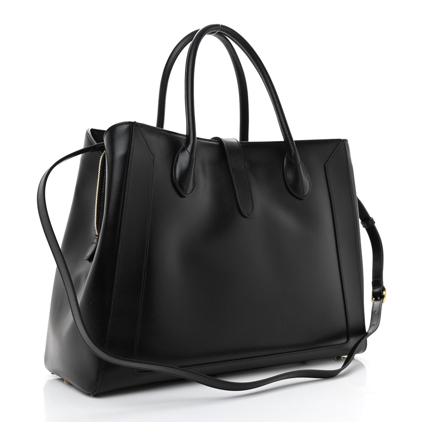Boarded Plutone Calfskin Large Jackie 1961 Tote Black