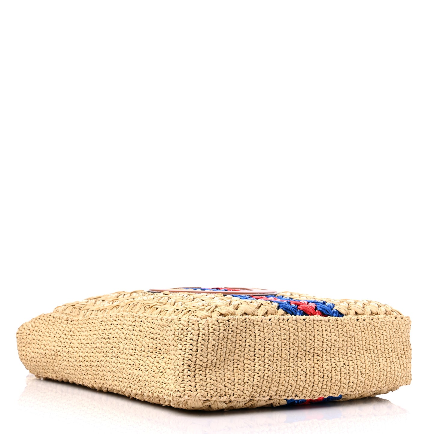 Raffia Effect Interlocking G Tote Bag Beige
