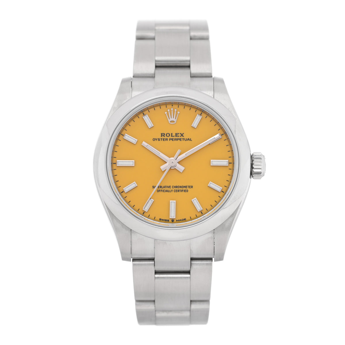 Stainless Steel 31mm Oyster Perpetual Watch Yellow 277200