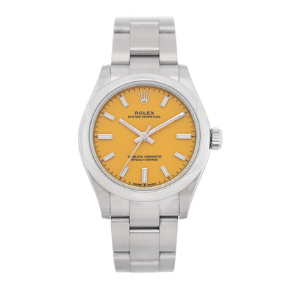Rolex Stainless Steel 31mm Oyster Perpetual Watch Yellow 277200 1 of 5