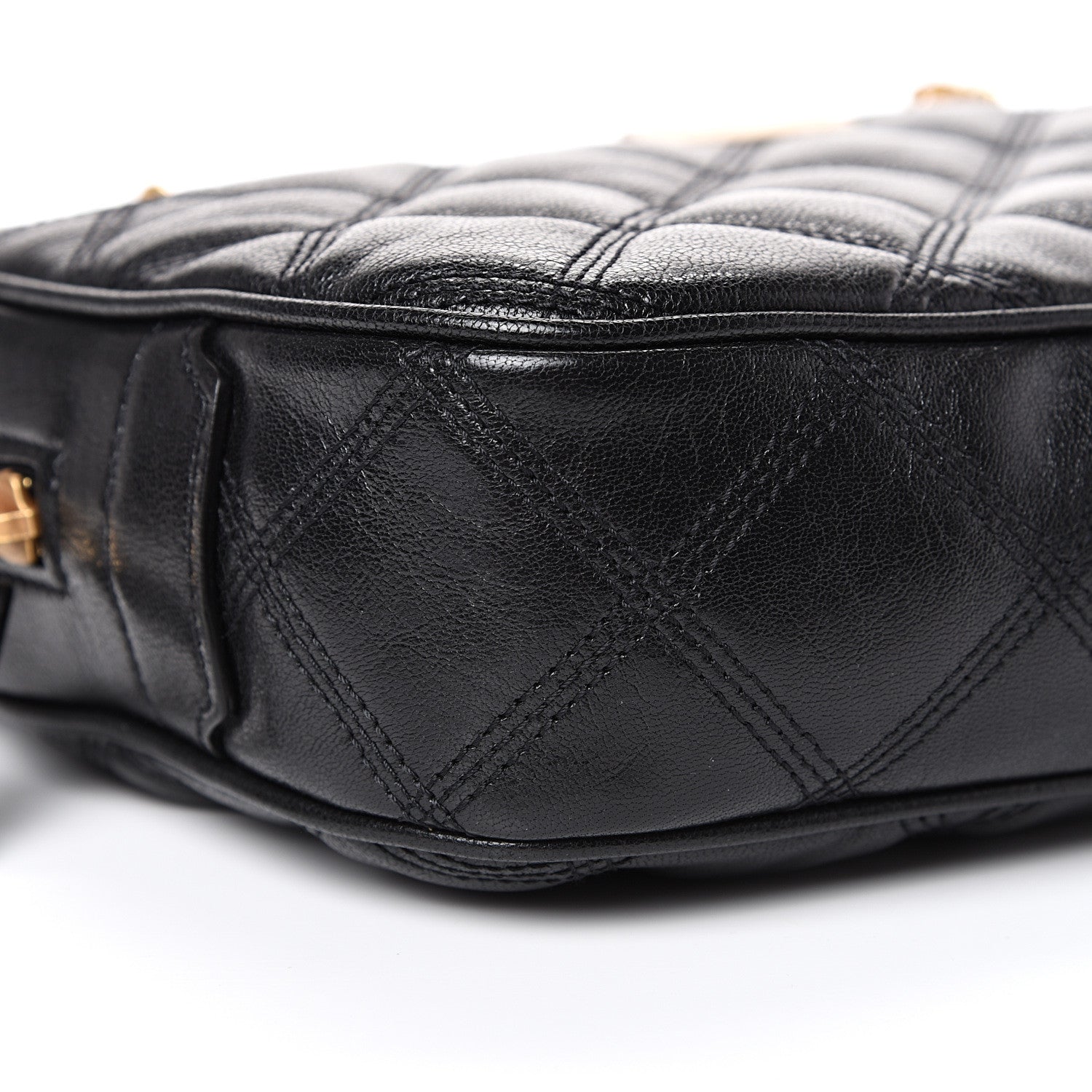 Saint Laurent Lambskin Quilted Becky Camera Shoulder Bag Black 8 of 10