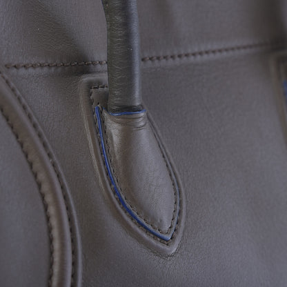 Celine Supple Calfskin Medium Phantom Luggage Khaki Cobalt Trim 25 of 32
