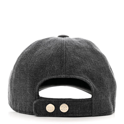 Chanel Cotton Sequin CC Cap Hat Black 5 of 9