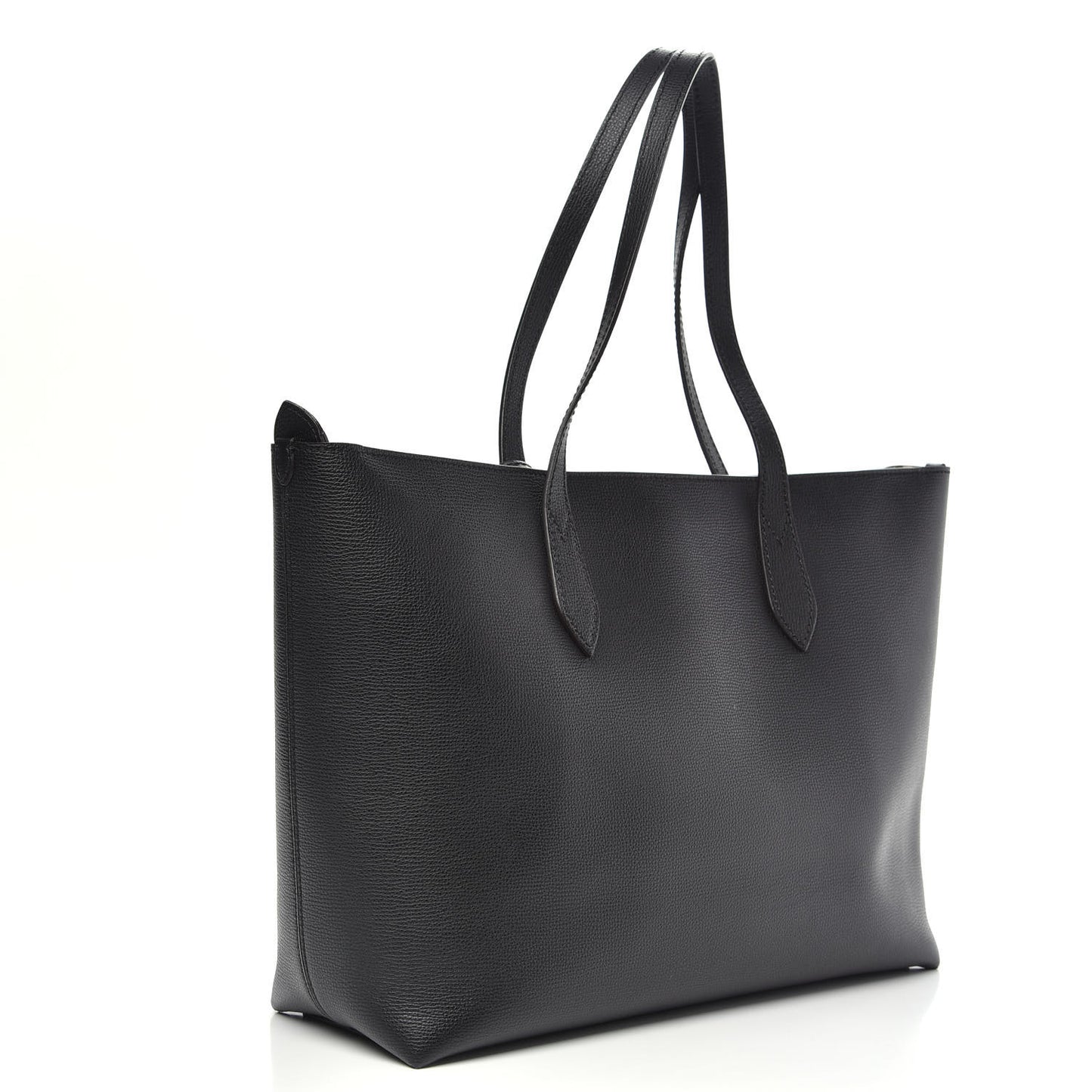 Grainy Calfskin Haymarket Colours Check Medium Zip Tote Black