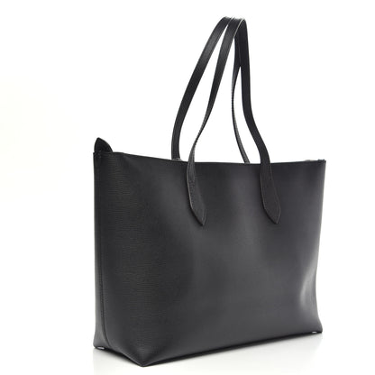 Burberry Grainy Calfskin Haymarket Colours Check Medium Zip Tote Black 3 of 10