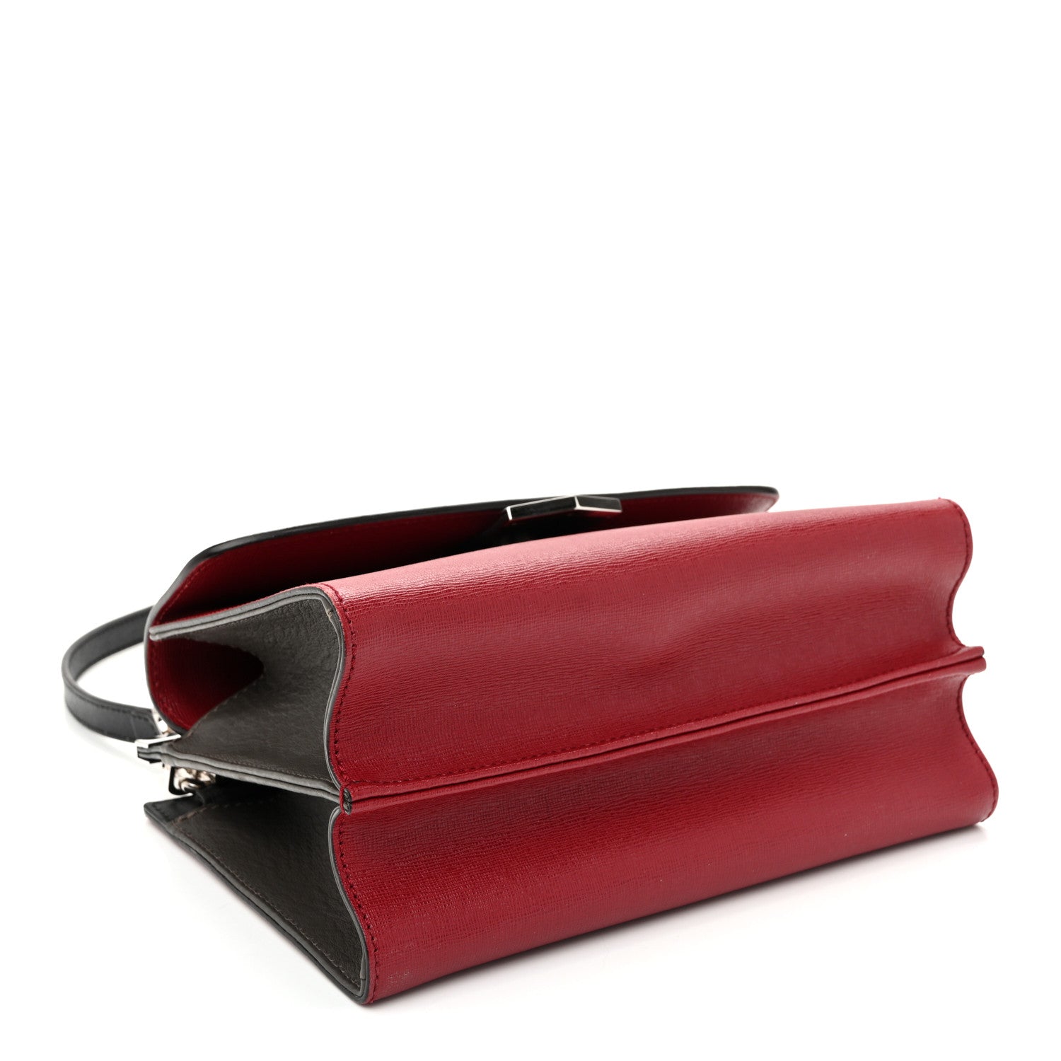Fendi Vitello Elite Monster Mini Demi Jour Shoulder Bag Ribes Grigio Polvere Carbone 4 of 10