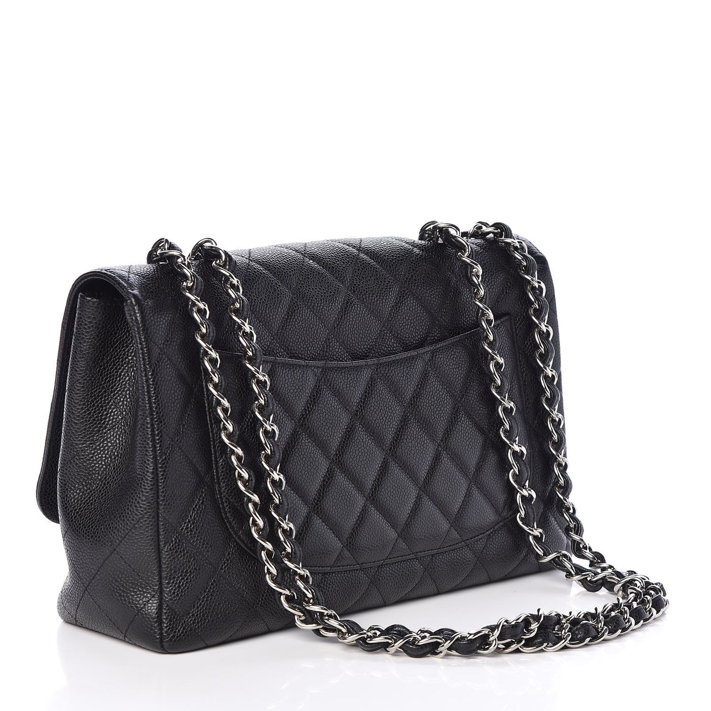 Caviar Quilted Jumbo Single Flap Black