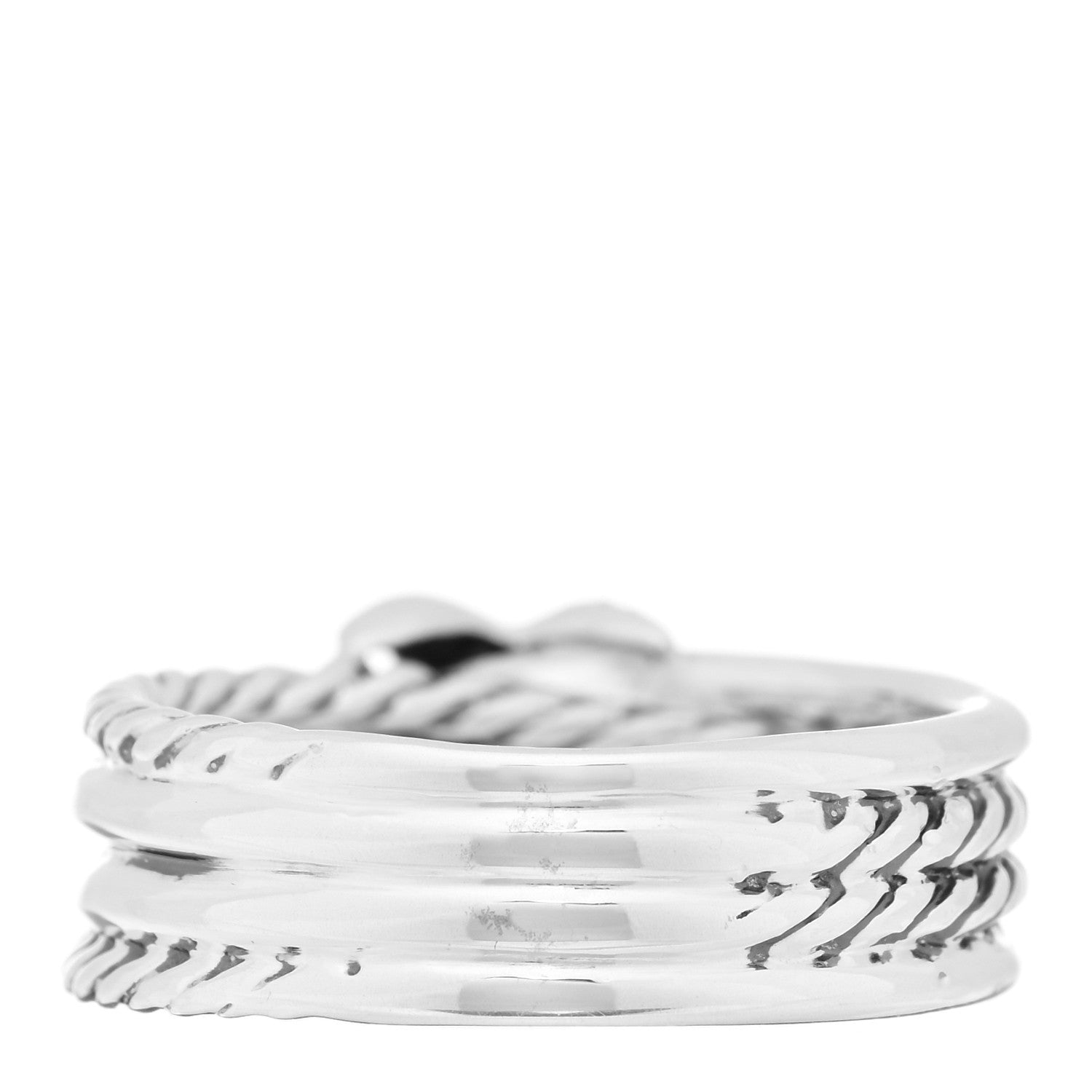 David Yurman Sterling Silver Diamond X Crossover Ring 51 5.75 3 of 4