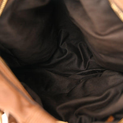 Miu Miu Nappa Frame Shopping Tote Cammello 5 of 13