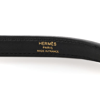 Hermes Swift 16mm Mini Dog Carres Bag Strap Black 3 of 6