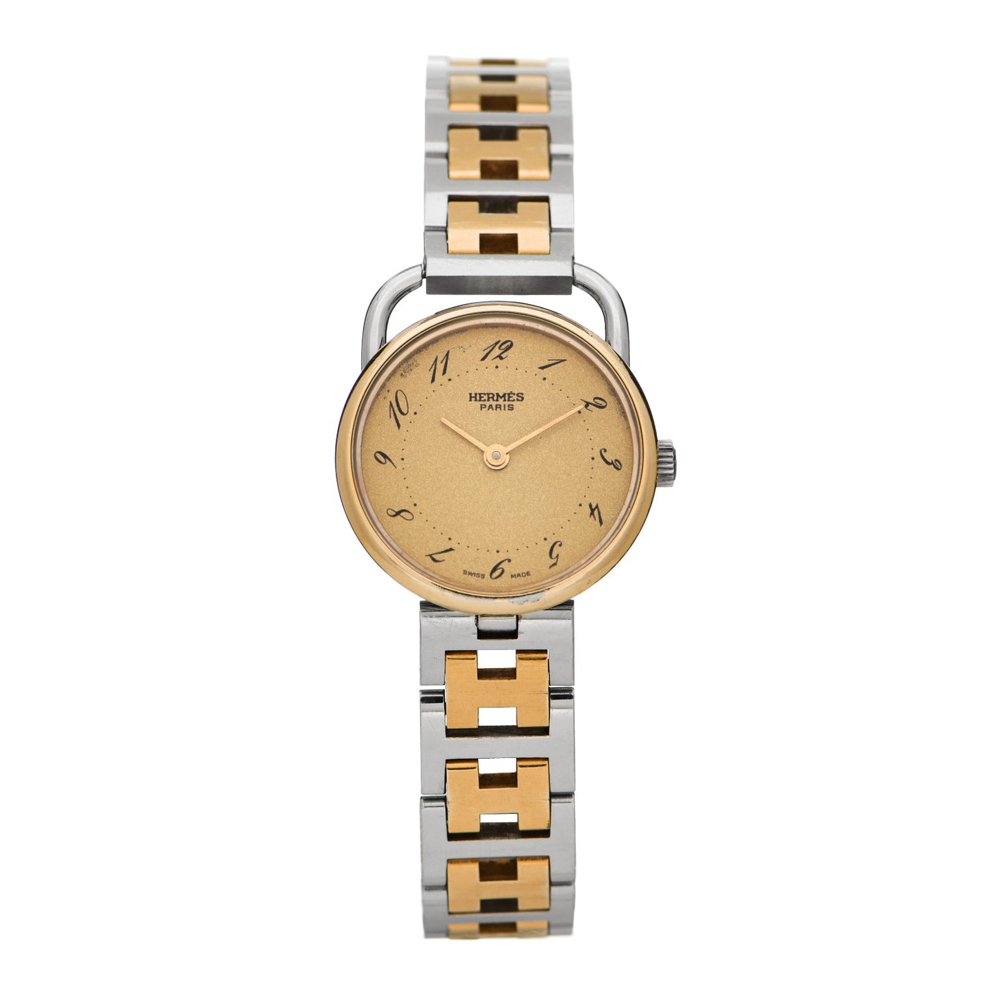Stainless Steel 25mm Arceau Clipper Quartz Watch Gold