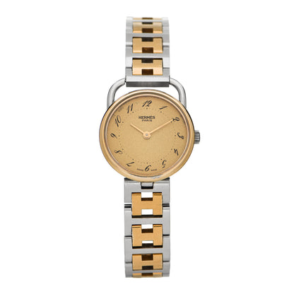 Hermes Stainless Steel 25mm Arceau Clipper Quartz Watch Gold 1 of 6