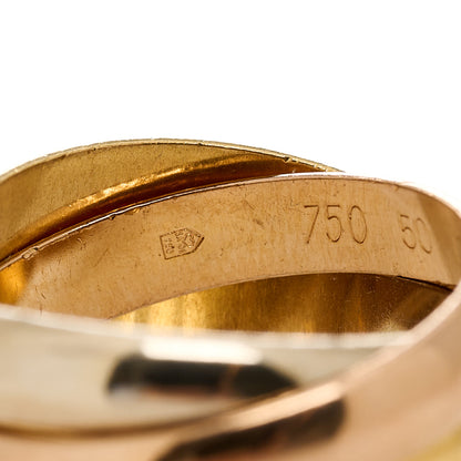 Cartier 18K Pink Yellow White Gold Classic Les Must De Cartier Trinity Ring 50 5.25 4 of 7