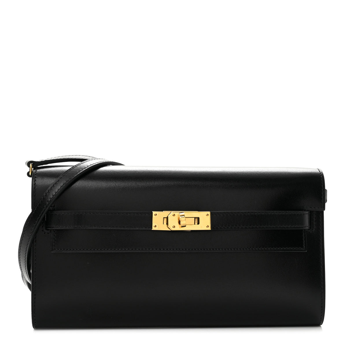 Hermes Box Kelly Wallet To Go Black 1 of 12