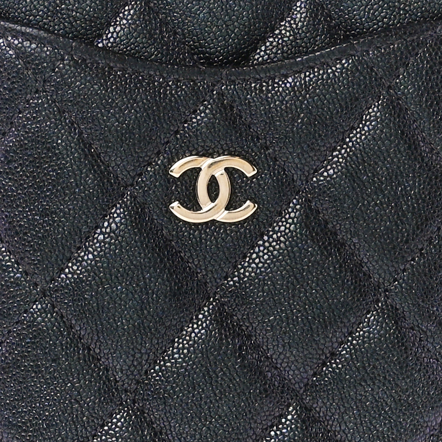 Chanel Iridescent Caviar Quilted Classic iPhone Pouch Black 8 of 11