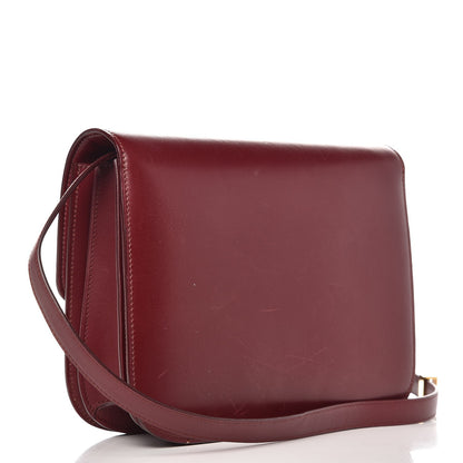 Celine Box Calfskin Medium Classic Box Flap Bag Burgundy 3 of 10