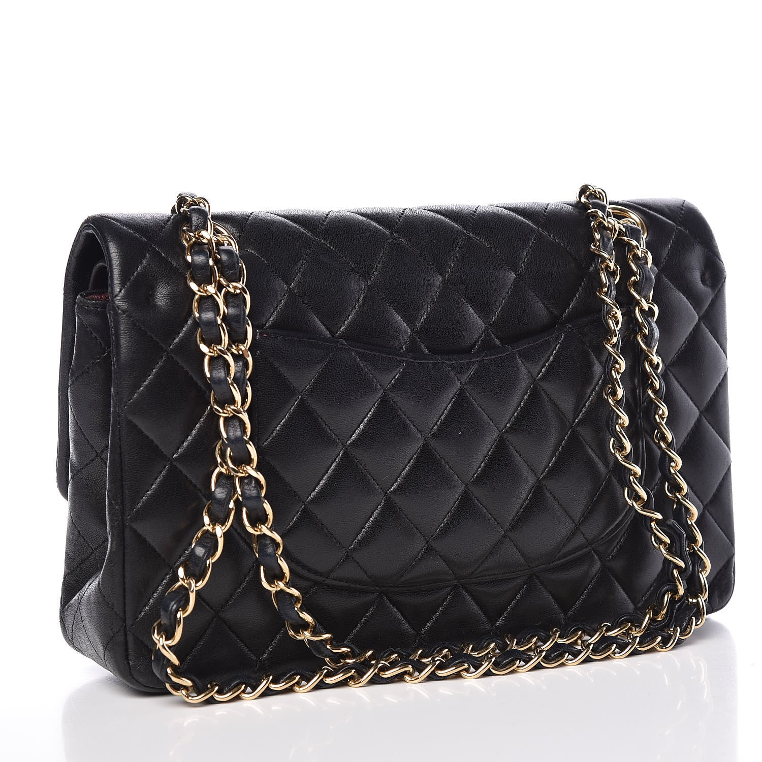 Chanel Lambskin Quilted Medium Double Flap Black 3 of 12