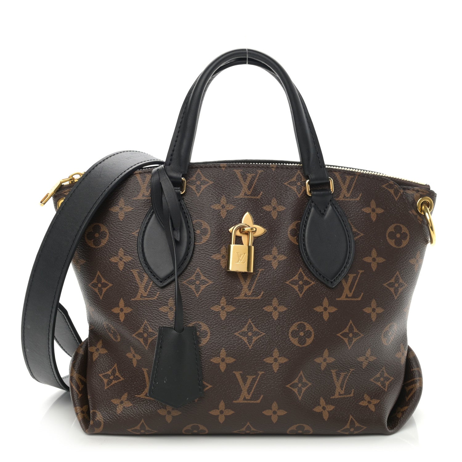 Louis Vuitton Monogram Flower Zipped Tote PM Black 1 of 13