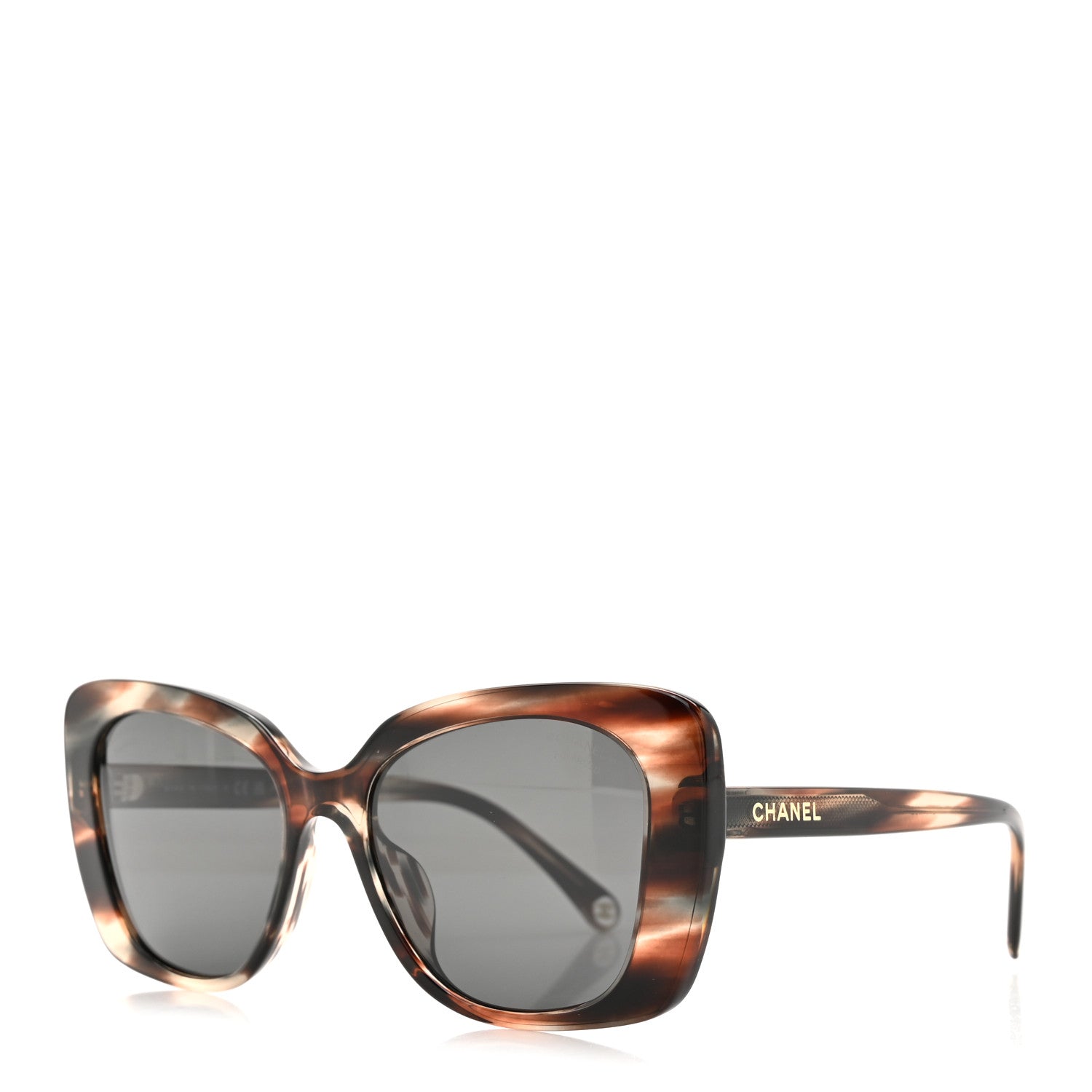 Chanel Acetate Rectangle Sunglasses 5504A Brown 1 of 7