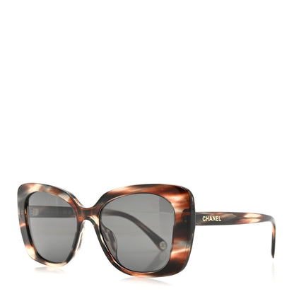 Chanel Acetate Rectangle Sunglasses 5504A Brown 1 of 7