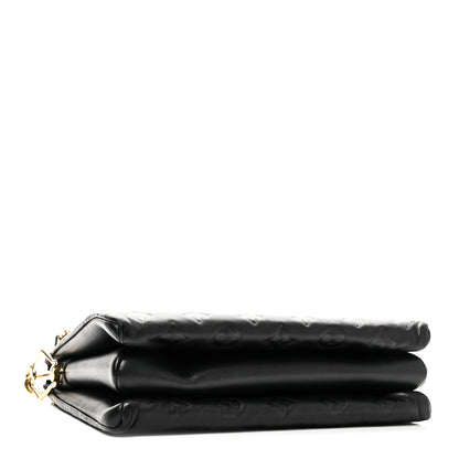Louis Vuitton Lambskin Embossed Monogram Coussin PM Black 4 of 11