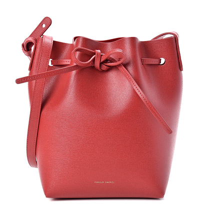 Mansur Gavriel Saffiano Mini Bucket Bag Flamma 1 of 11