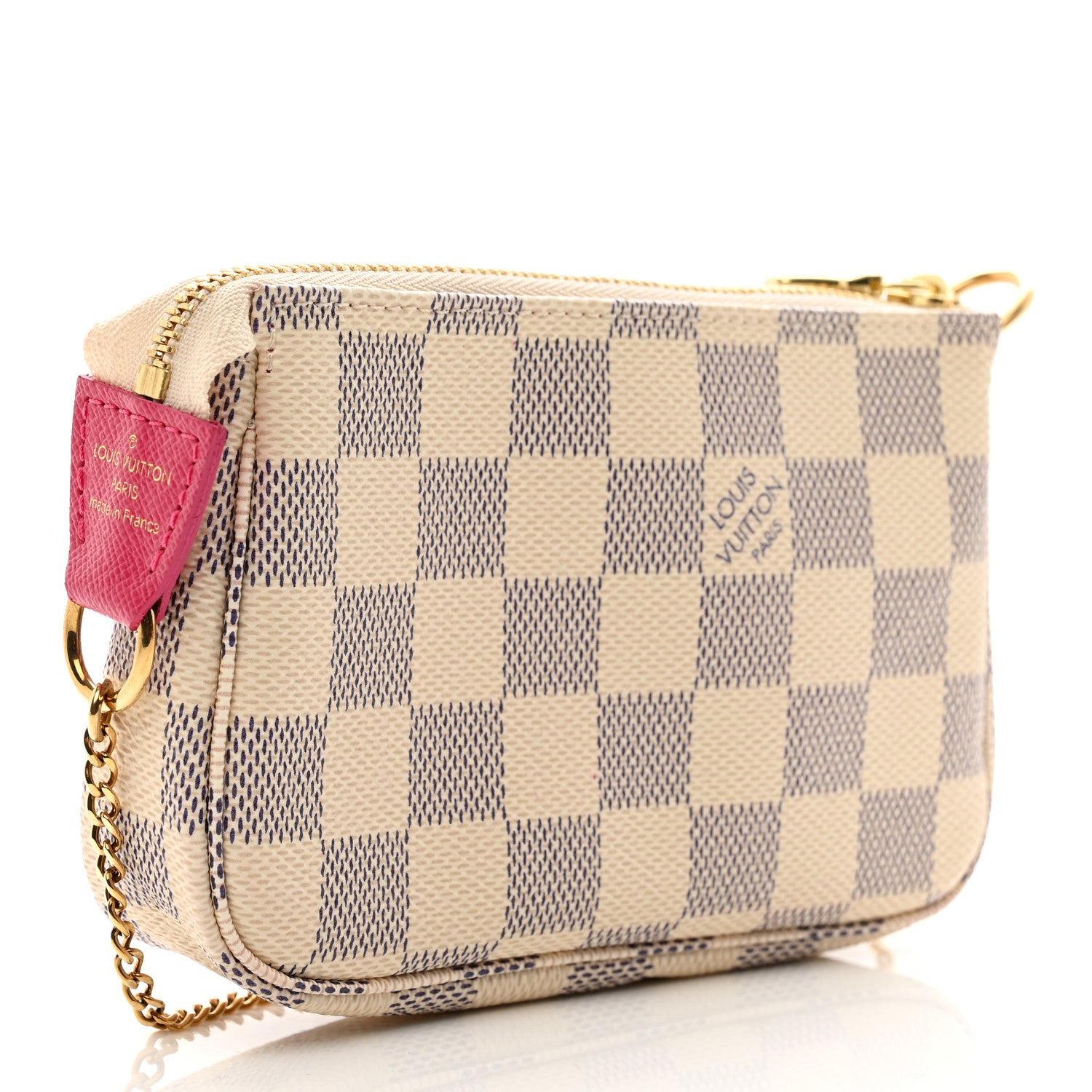 Louis Vuitton Damier Azur 2021 Christmas Animation Hollywood Mini Pochette Accessories Fuchsia 4 of 8